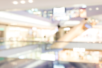 Image showing Shopping center blur background with bokeh