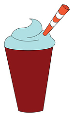 Image showing Blue ice cream vector or color illustration