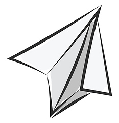 Image showing A paper plane vector or color illustration