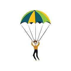 Image showing Sky diver illustration vector on white background 