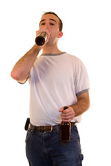 Image showing Drinking Beer