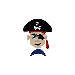 Image showing A dangerous pirate vector or color illustration