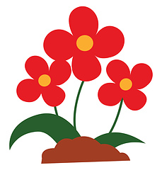 Image showing Bunch of flowers vector or color illustration