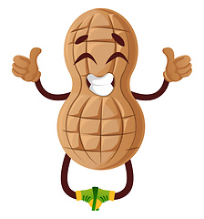 Image showing Peanut is happy, illustration, vector on white background.