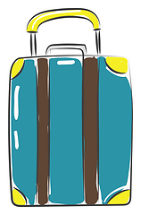 Image showing Suitcase traveler vector or color illustration