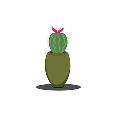 Image showing Cactus in the blooming stage vector illustration 
