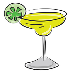 Image showing fresh cocktail vector or color illustration