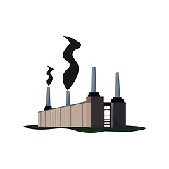 Image showing Factory pollution vector or color illustration