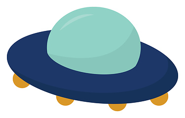 Image showing A blue spaceship vector or color illustration