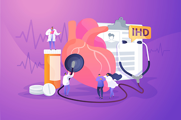 Image showing Ischemic heart disease concept vector illustration