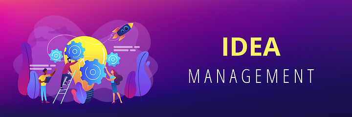 Image showing Idea management concept banner header.