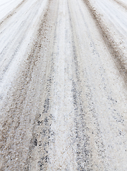 Image showing Road under the snow