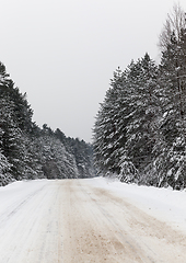 Image showing Road under the snow