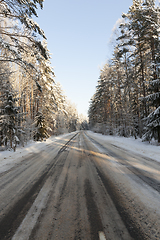 Image showing Road in winter