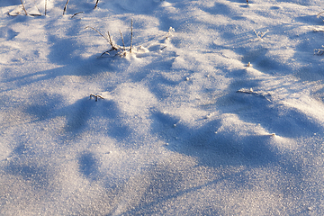 Image showing Snow drifts in winter