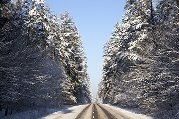 Image showing Road in winter