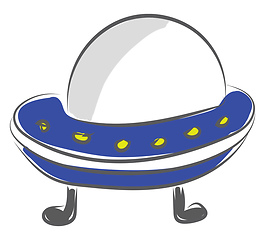 Image showing An Alien Spacecraft vector or color illustration