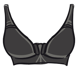 Image showing Black sports bra vector or color illustration