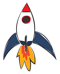 Image showing A little rocket vector or color illustration