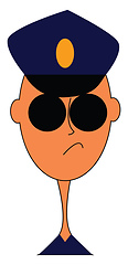 Image showing Policeman illustration vector on white background 