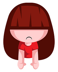 Image showing Girl is not amused with Valentine\'s day illustration vector on w