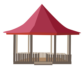 Image showing Well constructed gazebo vector or color illustration