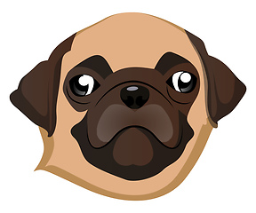 Image showing Pug illustration vector on white background