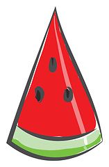 Image showing A tasty watermelon brooch vector or color illustration