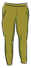 Image showing A green full pant vector or color illustration