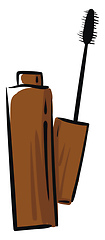 Image showing A brown mascara vector or color illustration