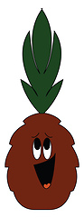 Image showing Emoji of a laughing pineapple vector or color illustration