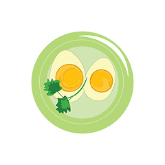 Image showing Delicious eggs vector or color illustration