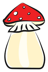 Image showing Clipart of an ammonite/Amanita caesarea vector or color illustra