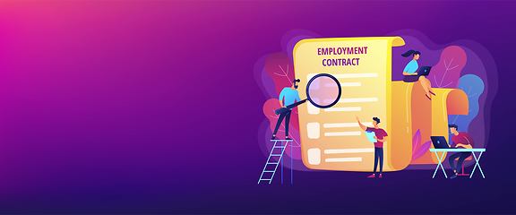 Image showing Employment agreement concept banner header