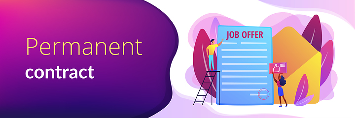 Image showing Job offer concept banner header