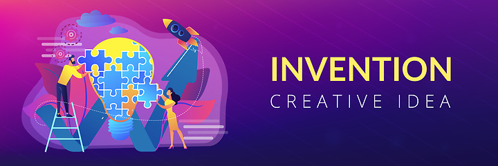 Image showing Creative idea concept banner header.