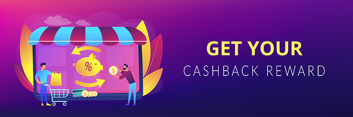 Image showing Cashback service concept banner header
