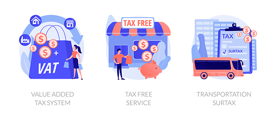 Image showing Taxation control abstract concept vector illustrations.