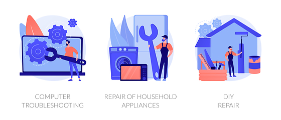Image showing Repair and maintenance services abstract concept vector illustrations.