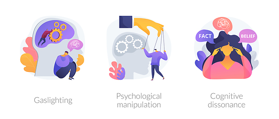 Image showing Mental abuse abstract concept vector illustrations.