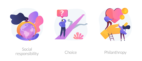 Image showing Decision making abstract concept vector illustrations.