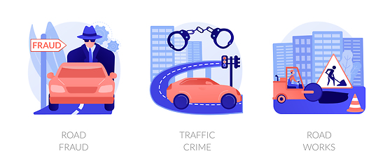 Image showing Road safety abstract concept vector illustrations.