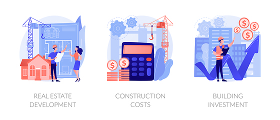 Image showing Construction project management abstract concept vector illustrations.