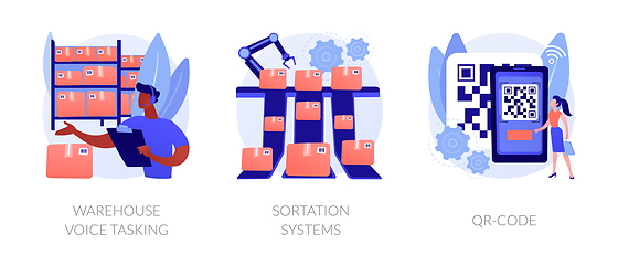 Image showing Logistics order processing abstract concept vector illustrations.