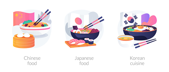 Image showing Asian food abstract concept vector illustrations.