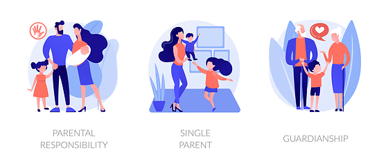 Image showing Child custody abstract concept vector illustrations.