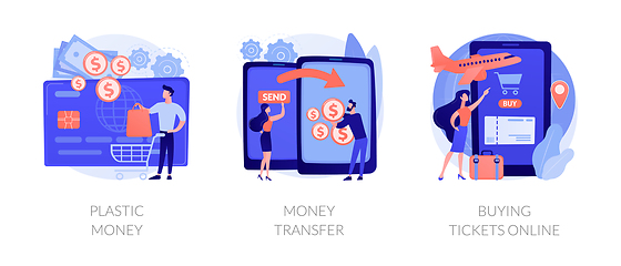 Image showing Electronic transactions abstract concept vector illustrations.