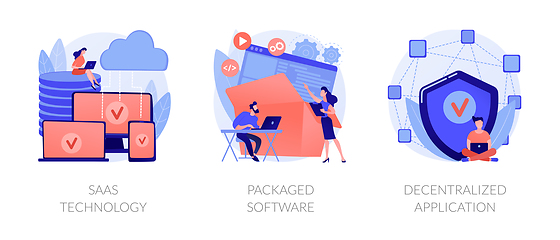 Image showing Application service abstract concept vector illustrations.