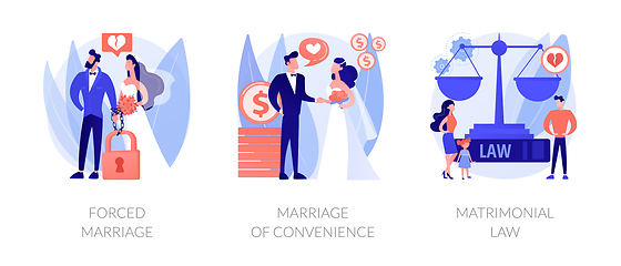 Image showing Family law abstract concept vector illustrations.