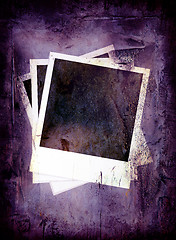 Image showing Purple grunge polaroid